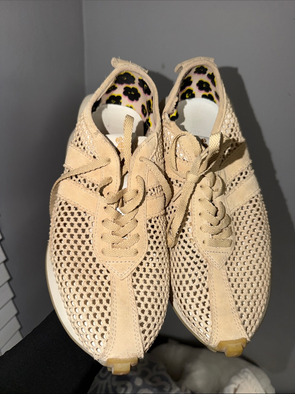 Neutral Knit Mesh Running Sneakers